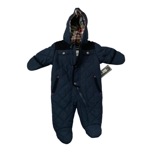 S Rothschild & CO Baby Boys Front-Snap Zipper Snowsuit Navy 6-9 Months - Picture 5 of 5